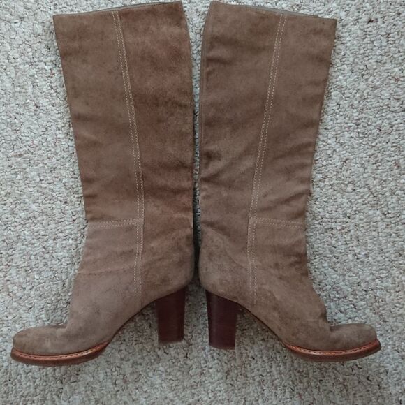 Jil Sander light brown Suede Knee high boots size 36.5 - Picture 2 of 11